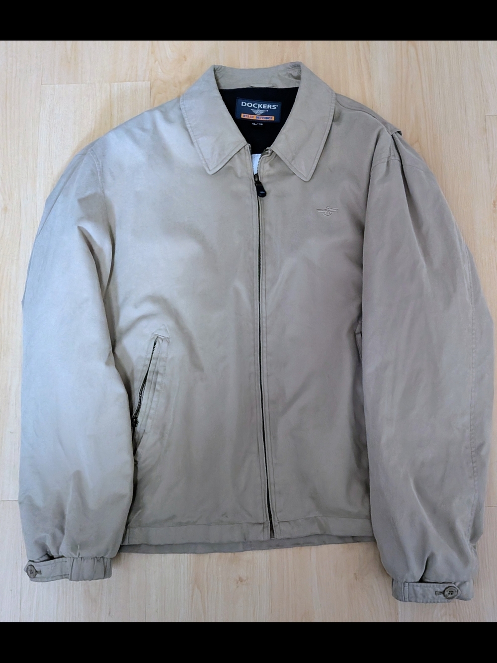 Dockers Men's Micro Twill Golf Bomber Jacket XL Lightweight Zip Casual Jacket